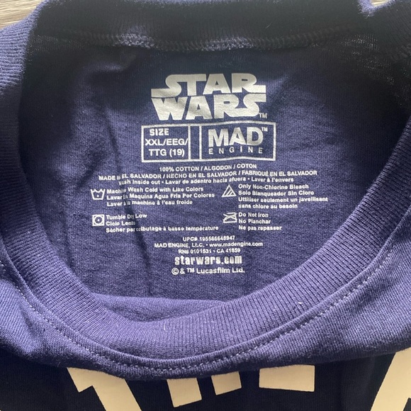 Star Wars Mandalorian Navy Blue T-Shirt Girls/Teens XXL NWT - Picture 3 of 6